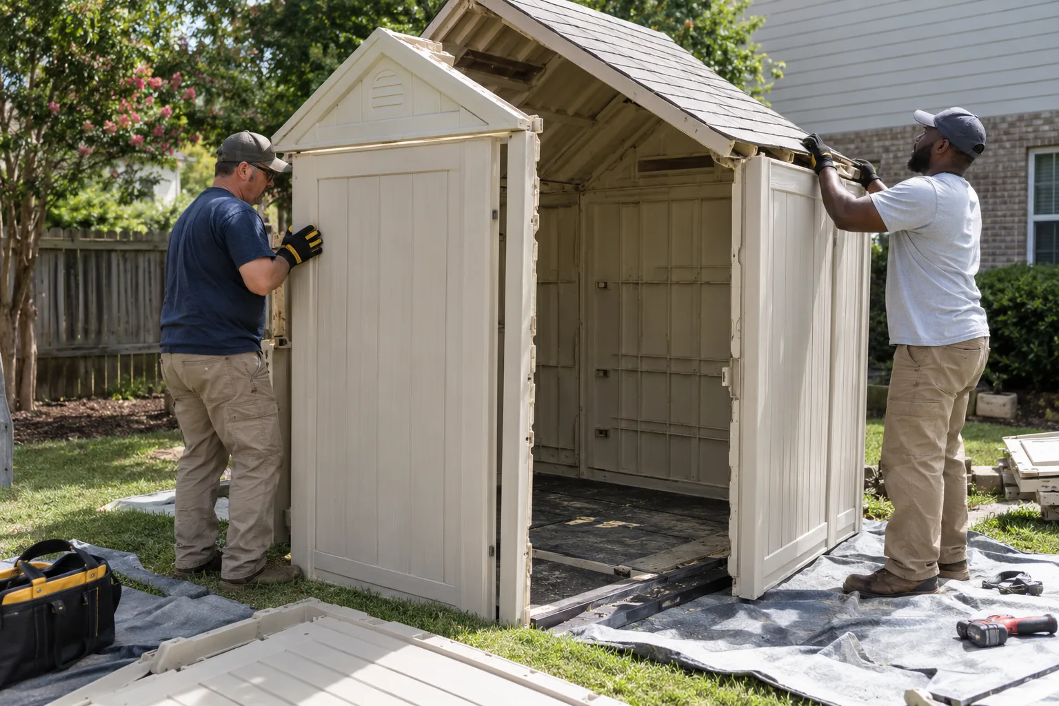 Plastic & Resin Shed Removal work